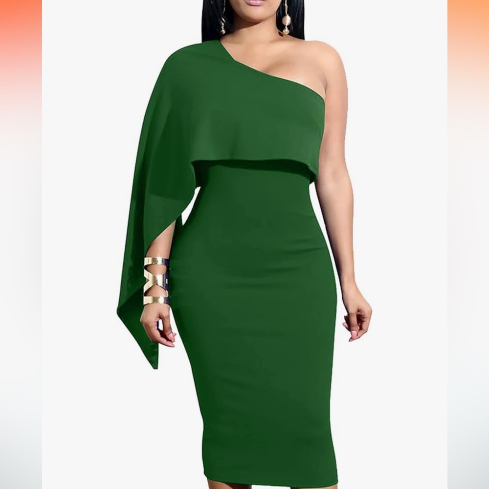 Gobles one shoulder cocktail dress